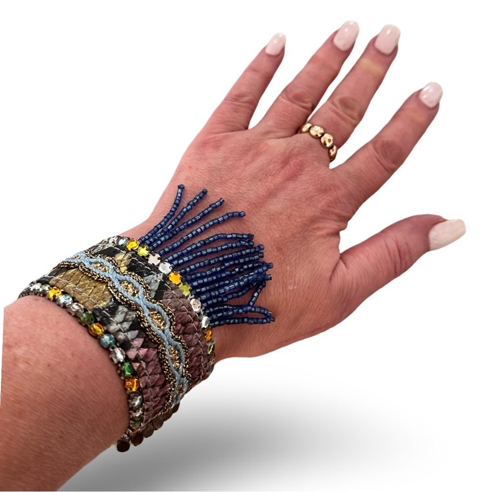VOYAGE PASSION Multicolor Rhinestone and Beaded Bracelet